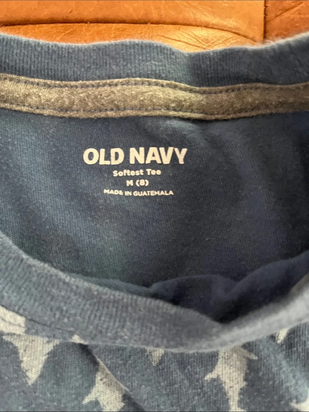 Old Navy Blue Shark-Print Crewneck Tee